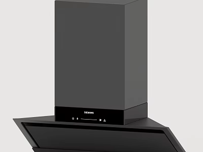 Sleek Modern Siemens Black Range Hood Kitchen Appliance With Efficient Design 3d model