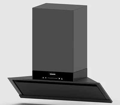 Sleek Modern Siemens Black Range Hood Kitchen Appliance With Efficient Design 3d model