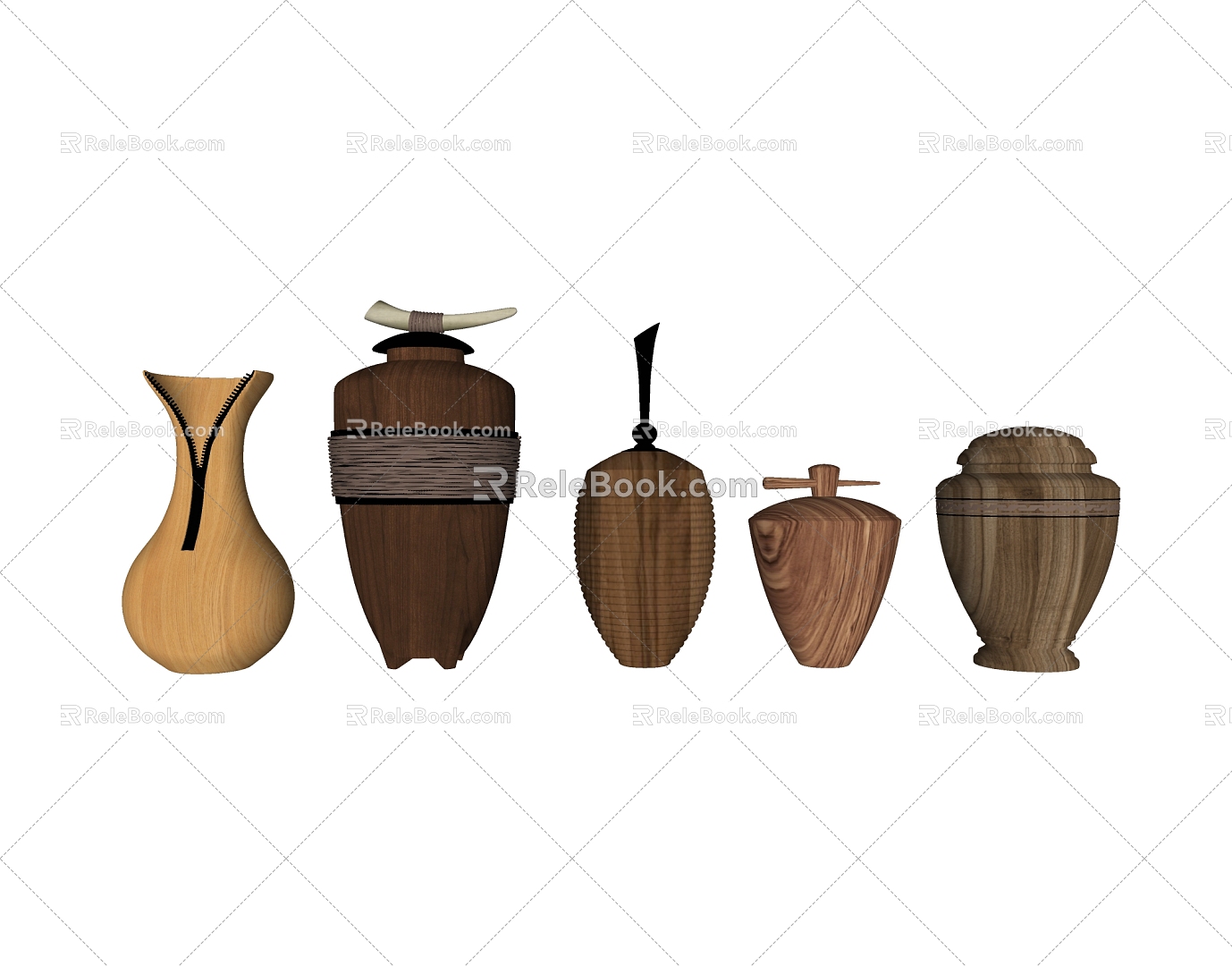 Modern ceramic ware decorations 3d model