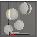 Spherical Concrete Pendant Lights Featuring Warm Inner Glow And Modern Hanging Design