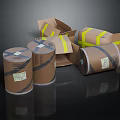 Modern Express Box Logistics Box Barrel Wrapping Box 3d model