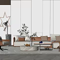 Modern Sofa Coffee Table Combination Sofa Coffee Table 3d model
