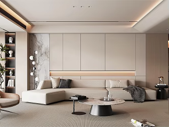 Modern sofa background 3d model