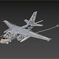 US Navy Fighter Jet Featuring White and Beige Visible Cockpit Missile Attachments Star Stripe Emblems
