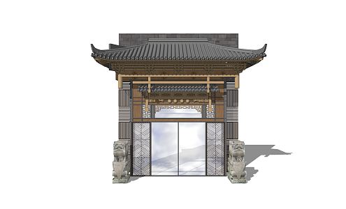 Chinese Gate Entrance Gate 3d model