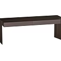 Modern Console Table With Sleek Dark Wood Design And Storage Drawers