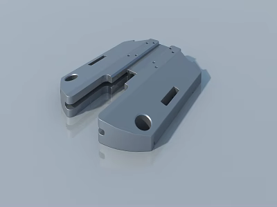 Swing Door Metal Hinge Component 3D Rendered Hardware Design for Installation 3d model