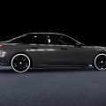 Luxury Black Sedan With Modern Sleek Body Design Large Alloy Wheels And Front Grille