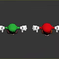Two Cartoon Characters Mario And Luigi In Red Green Hats Blue Overalls White Gloves Standing