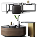 Modern coffee table coffee table decoration combination 3d model