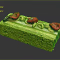 Matcha Layer Cake With Strawberries And Pistachios On Top
