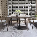 New Chinese Dining Table and Chair Combination Dining Table and Chair 3d model