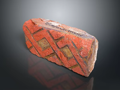 brick red brick building materials old brick building materials 3d model