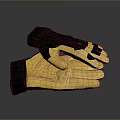 Yellow And Black Protective Gloves With Non Slip Design For Daily Life Use