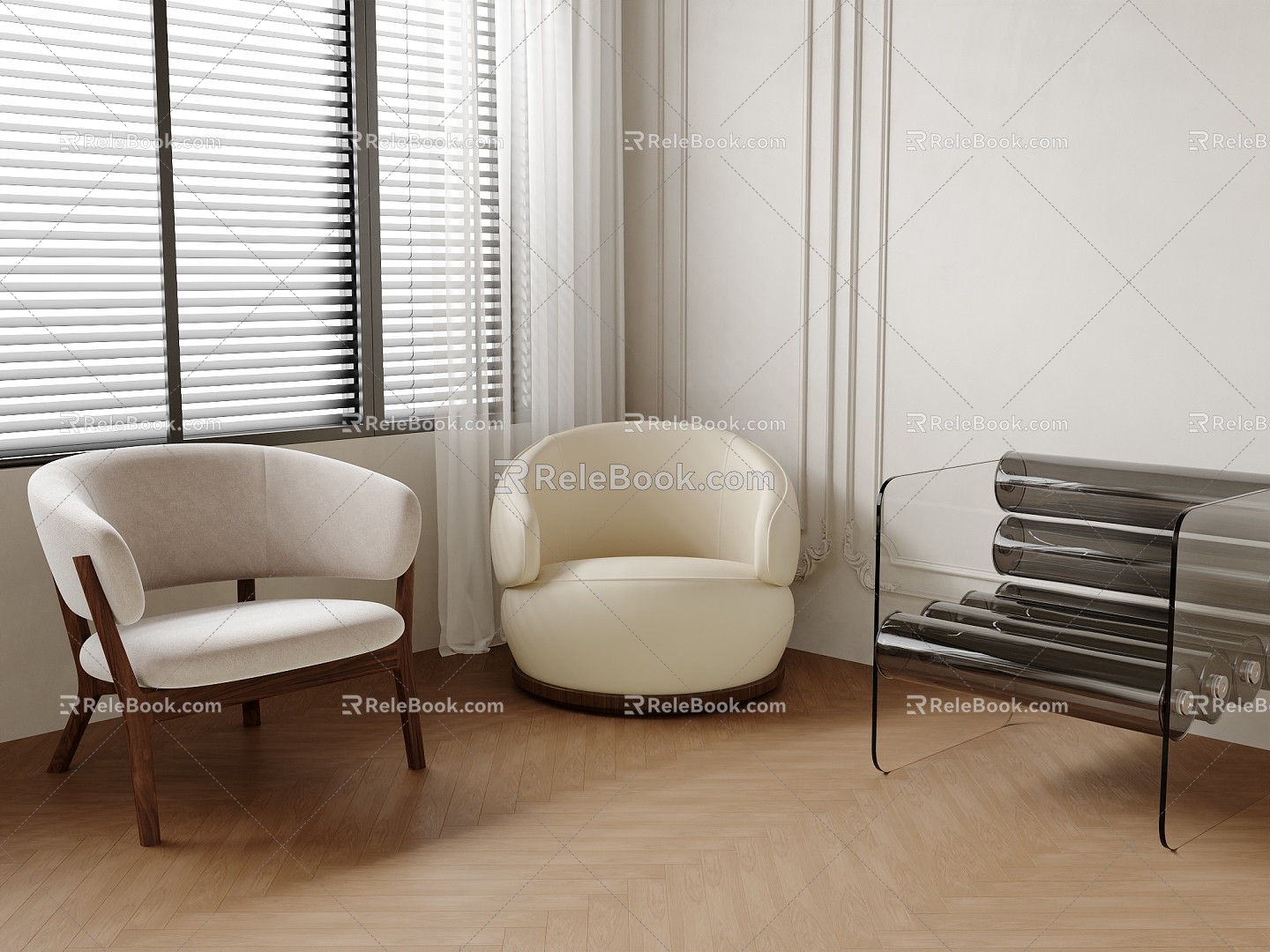 Single Chair Dining Chair 3d model