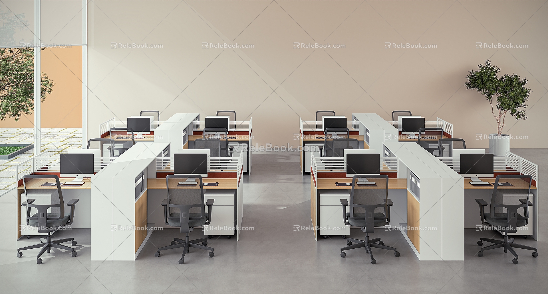 Open office area model