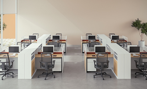 Open office area 3d model