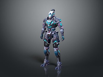 Mecha Warrior Sci-Fi Soldier Sci-Fi Warrior Mecha Soldier 3d model