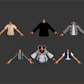 Clothing Models Display With Various Styles Including Jackets Shirts And Vests