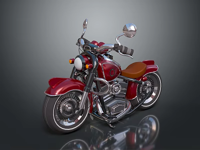 Motorcycle Two-wheeled Motorcycle Cross-country Motorcycle Road Race Motorcycle Motor Vehicle Transport 3d model