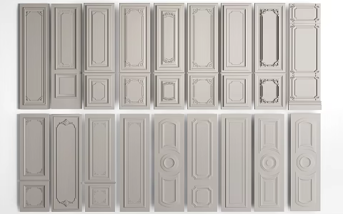 European-style wall panel European-style line European-style gypsum board 3d model