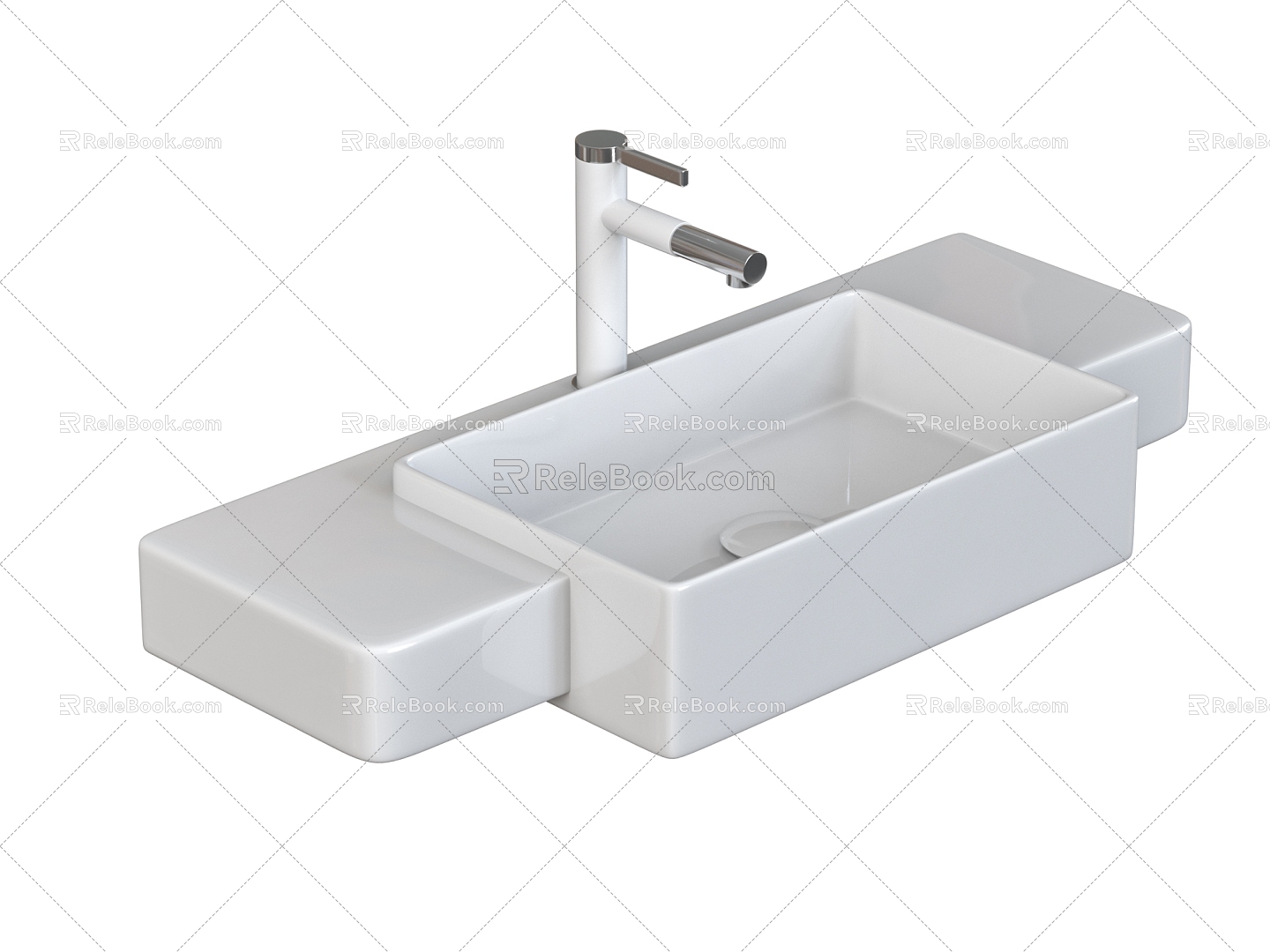 Wash basin basin faucet 3d model