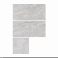 White Ceramic Tile Components Featuring Textured Surfaces And Black Accent Sections