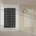 Modern Square Carpet Fabric Carpet 3d model