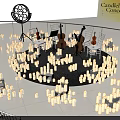 Circular Celebration Corner Venue Setup With White Chairs Central Stage And Decorative Lights