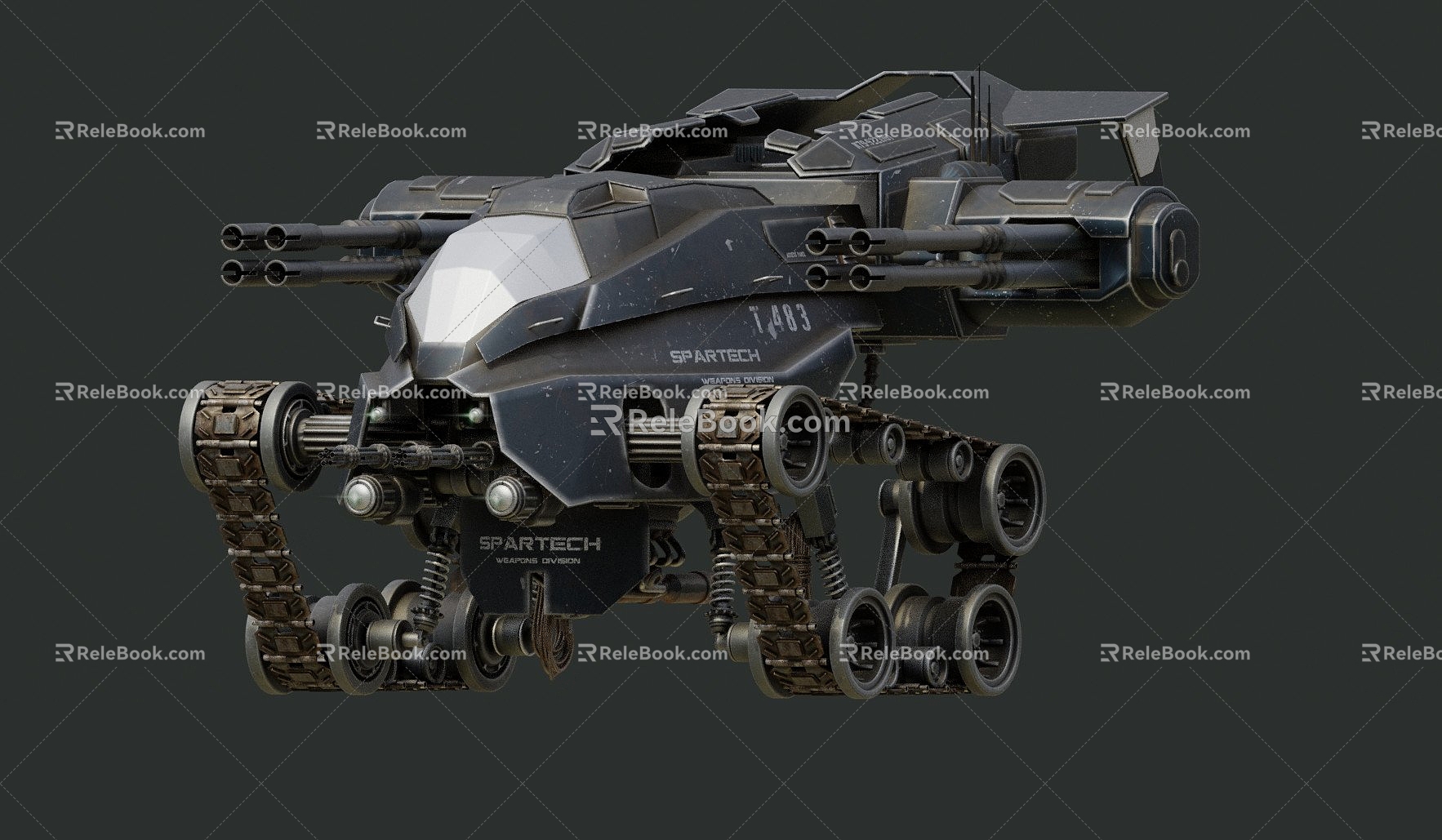 Machine Warrior Combat Vehicle 3d model