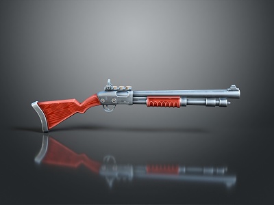 rifle semi-automatic rifle combat rifle battle rifle carbine war rifle attack rifle 3d model