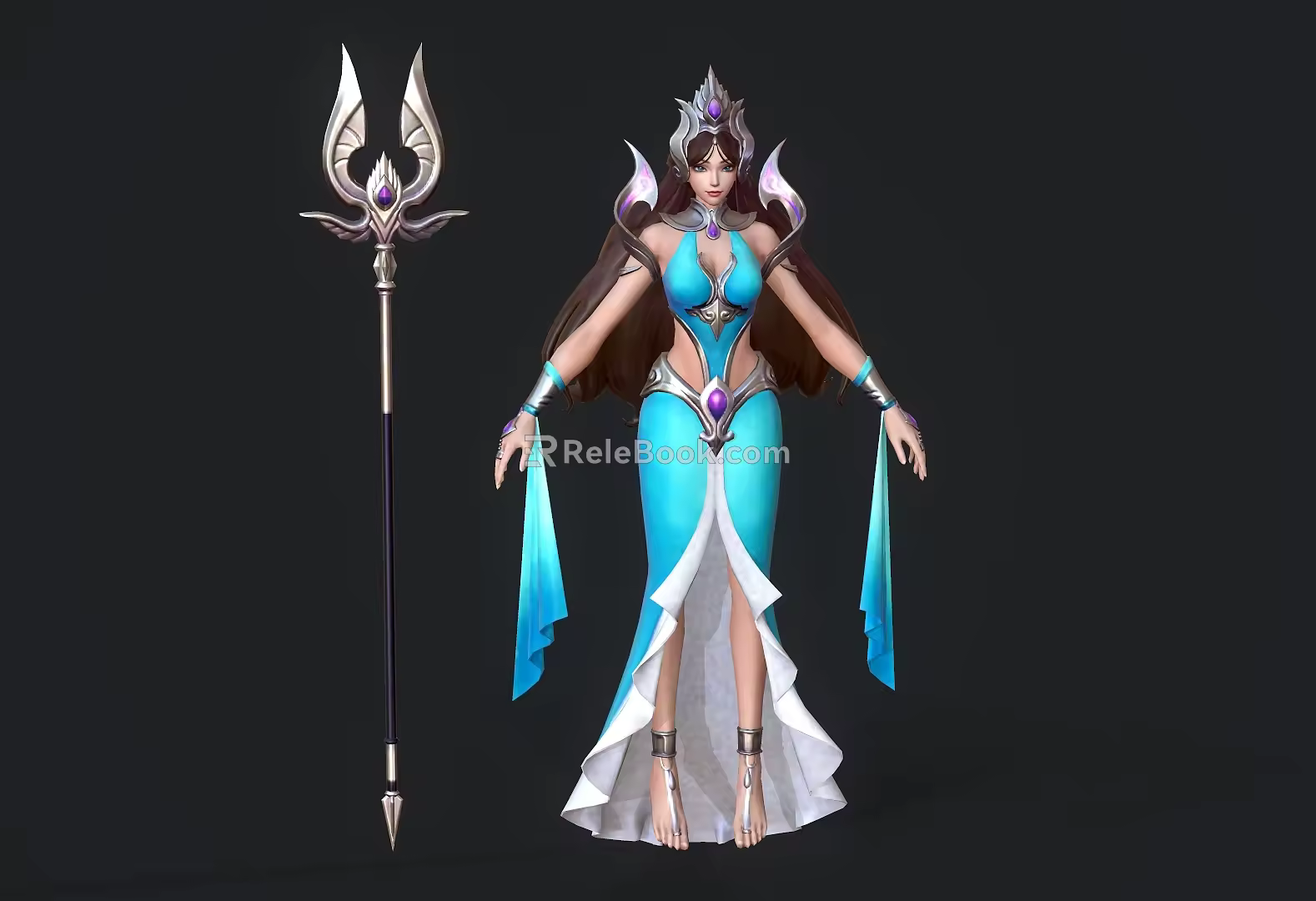 Ocean Goddess Game Characters Anime Characters 3d model