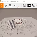 Detailed Architectural Blueprints With 3D Floor Plan Model And Layout Design