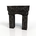 Black Decorative Home Living Product With Intricate Carved Patterns And Classic Design