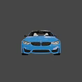 Blue BMW Sports Coupe With Sleek Exterior Design And Black Alloy Wheels