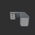 L Shaped Office Desk With Drawers And Storage Cabinets Workspace