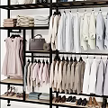 Neatly Organized Closet With Hanging Folded Clothes Bags Shoes And Decorative Items
