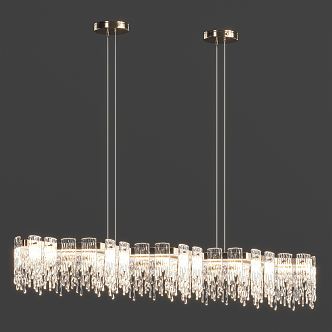 Light Luxury Crystal Chandelier 3d model