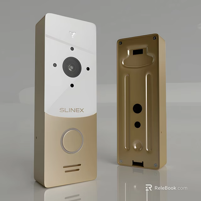 Slinex Smart Television With Integrated Camera And White Gold Design 3d model 