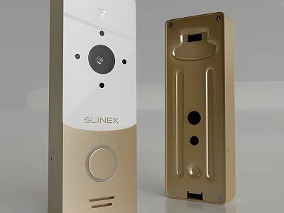 Slinex Smart Television With Integrated Camera And White Gold Design 3d model