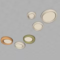Modern Round Ceiling Lights With Multiple Colors And Soft Illumination Design 3d model