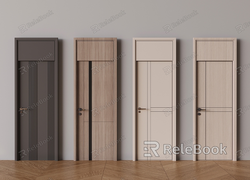 Solid Wood Bedroom Flat Door Light Luxury Indoor Single Door model