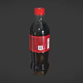 Refreshing Carbonated Beverage In Transparent Plastic Bottle With Red Label QR Code And Brown Liquid
