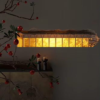 embedded gypsum lamp embedded gypsum decorative gypsum lamp stair step lamp dry branch 3d model