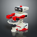 Industrial Robot Single Wheel Robot Double Wheel Robot Assistant Small Robot 3d model