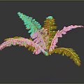 Lush Green Fern Plant With Leafy Fronds On Simple Background