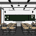 Classroom 3d model