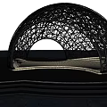 Arched Latticed Sculpture With Lighting And Deer Sculpture In Forest With Water Reflection