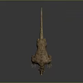 Detailed Mythical Creature Sculpture Featuring Horns Muscular Body Claws And Textured Skin