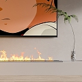 Modern Fireplace Fireplace Electronic Fireplace Stove 3d model